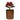 HomArt Metal Pot with Rose