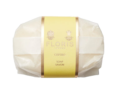 Bar of Cefiro soap wrapped in white paper