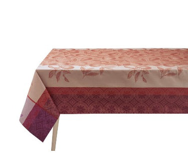 Arrière-pays Coated Cotton Pink Tablecloth