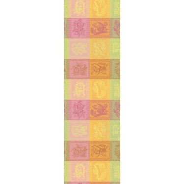 Garnier Thiebaut Mille Abecedaire Chatoyant Vintage Floral Alphabet Table Runner
