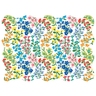 Scalloped edge rectangular floral paper placemat