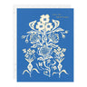 Decorative card with floral design and 'Full of Gratitude' text on a blue background