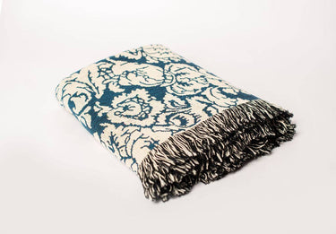 Verona Blanket – Fringe | Cerulean
