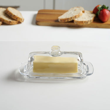 Lidded Glass Butter Dish