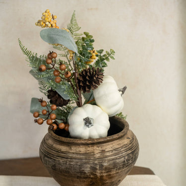Eucalyptus, Pumpkin, Berries & Cone Artificial Floral Pick