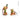Measurements for Fitz & Floyd Hand-Painted Earthenware Fall Harvest Pheasant Candleholders