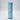 Light blue cylindrical container with floral design on a white background