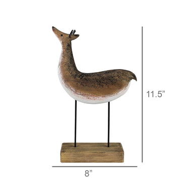 Wooden Deer Figurine