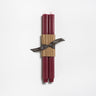 12” Fluted Church Taper in Rhubarb