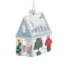 Blown glass greenhouse ornament.
