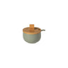 Pacifica Artichoke Sugar Bowl with Spoon and Oak Lid