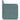 Teal quilted pot holder on a white background