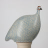 Guinea Fowl by Ceramiques de Lussan in Matte White Spotted Lavender Blue