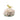 Cauliflower jar with yellow bird on top