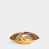 Orrefors Discus Candle Holder in Gold