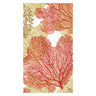 Caspari Sea Fans Guest Towel in Coral