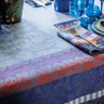 Table set with LJF tablecloth in pattern ‘Gipsy Blue’