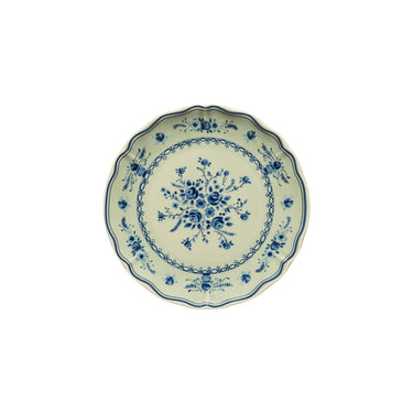 Vila Salad/Dessert Plate in Olive and Blue