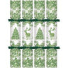 Christmas Toile 10” Christmas Crackers Box of 8