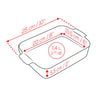 Measurements for Peugeot Red Appolia 10” Rectangular Ceramic Baker with Handles at Welcome Home in Annapolis