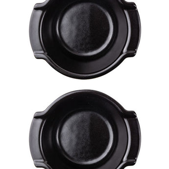 Peugeot Appolia Matte Black Ramekin Duo, Top Down View