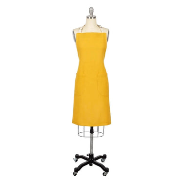 Ochre Yellow Slub Yarn Apron