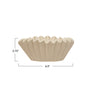 Cream Stoneware Fluted Bowl