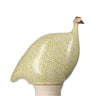 French ceramic with green leaf spot guinea fowl