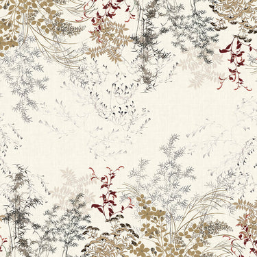 Floral and leaf pattern on a light background