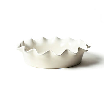 Signature White Ruffle Pie Dish