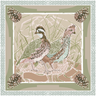 Pink Quail Pair Silk Scarf | Pink