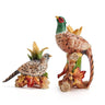 Fitz & Floyd Hand-Painted Earthenware Fall Harvest Pheasant Candleholders