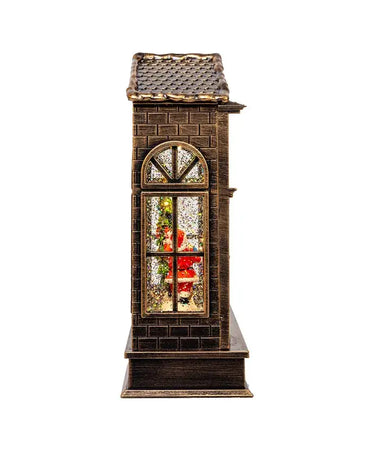 Kurt S. Adler, Inc. - 10" Battery Operated LED Santa W/Tree Water Lantern