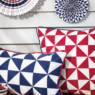 Red white and blue pillow