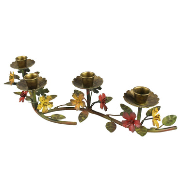 HomArt Metal Flower Branch Taper Holder Reverse