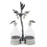 Vagabond House - Pewter and Glass Olive Oil & Vinegar Set