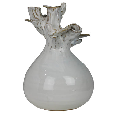 HomArt White Ceramic bird flower vase - reverse