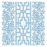 coral and trellis blue design