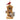 Glass bird feeder ornament with cardinal and squirrel.