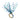 Decorative arrangement with blue and gold beads on a white background