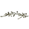 Decorative metal branch with candle holders on a white background