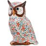 Owl Figurine 9" Floral Frenzy Theme UNIKAT