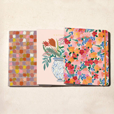 Seedlings - Market Flowers | Sewn Trio Notebook set
