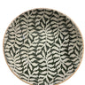 Medium Serving Bowl by Terrafirma in color Fern Pine, a dark green with contrasting off-white fern pattern.
