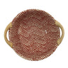Terrafirma Veg Bowl in Poppy (rusty red), Braid Pattern (alternating random dot pattern.