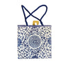Caspari ‘Indigo Garden Blue/White’ Gift Bag - Small with blue rope handles.