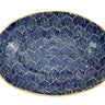 Terrafirma Large Foliage Oval Bowl in Cobalt
