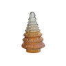 4-1/2" Round x 8"H Embossed Two-Tone Mercury Glass Tree, Amber Color