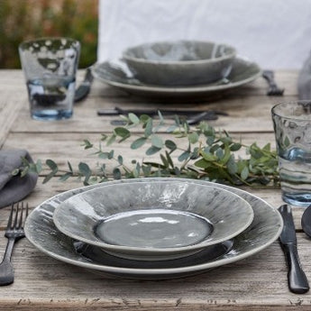 Grey dinner and salad plate