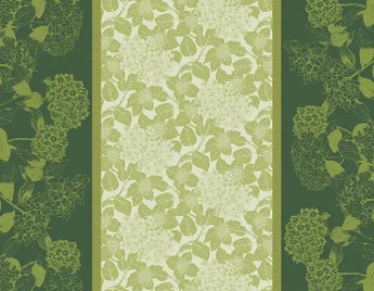 Mille Hortensias Vert Tablecloth Coated Cotton (2024 DISCONTINUED PATTERN)